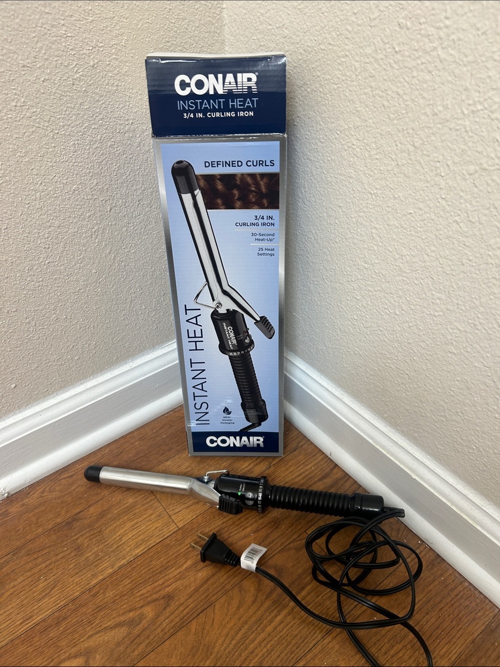 Conair Instant Heat 3/4" Curling Iron - Black/Silver